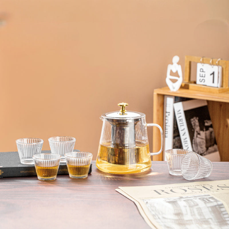 Elegant Glass Jug & Glass Set 7Pc Set