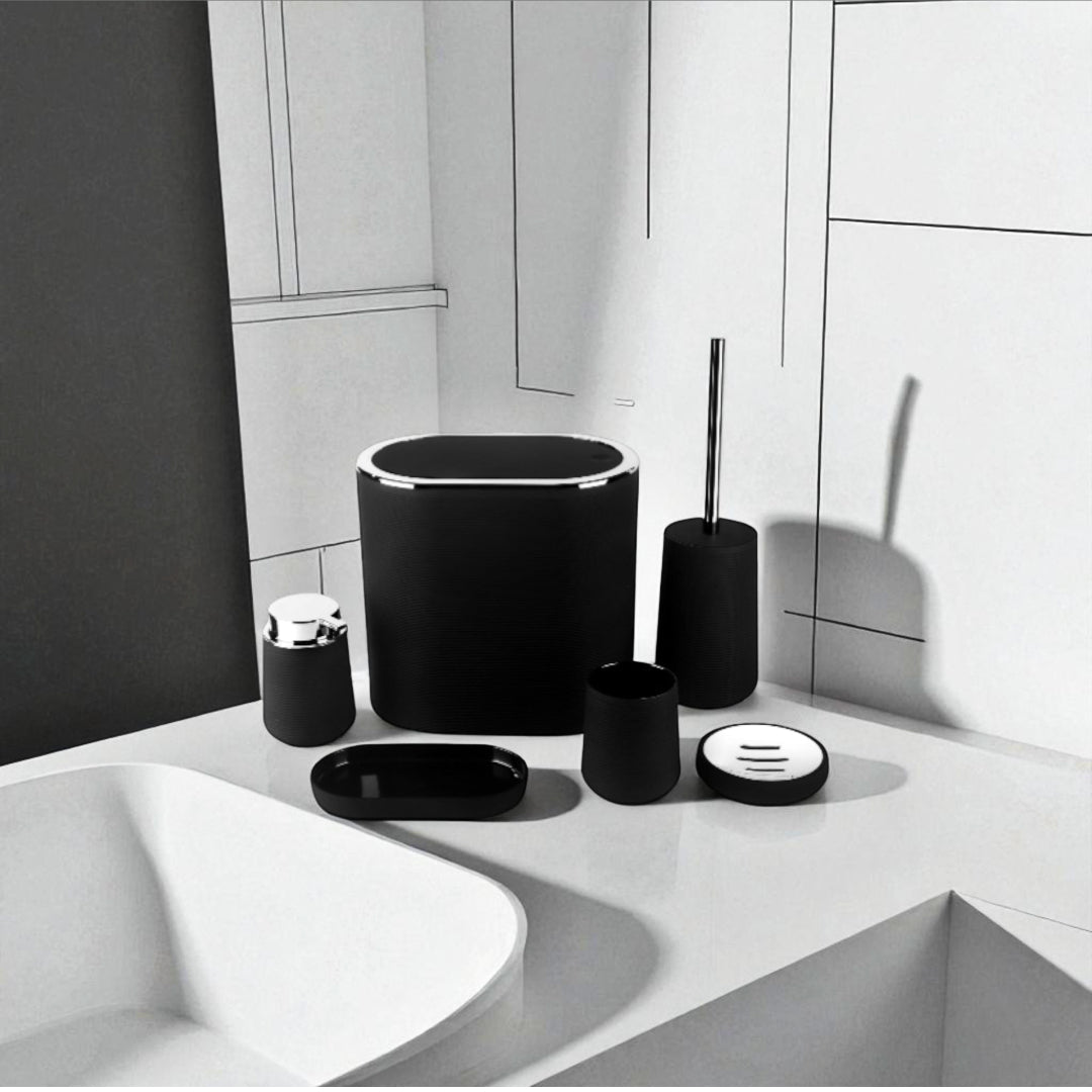 Noir Luxe - 6Pc Bathroom Set