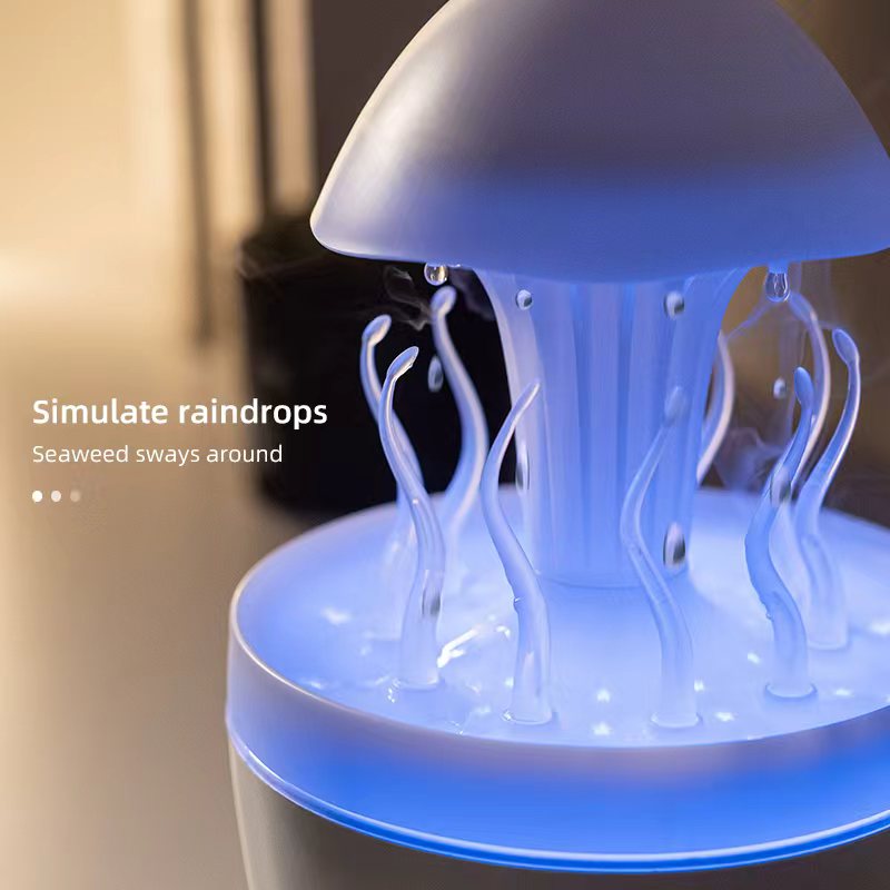 Rotating Water Drop Aroma Diffuser – Modern LED Aromatherapy Humidifier
