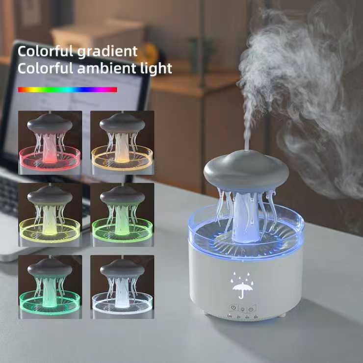 Jelly Fish RainDrop Aroma Diffuser – Modern LED Aromatherapy Humidifier