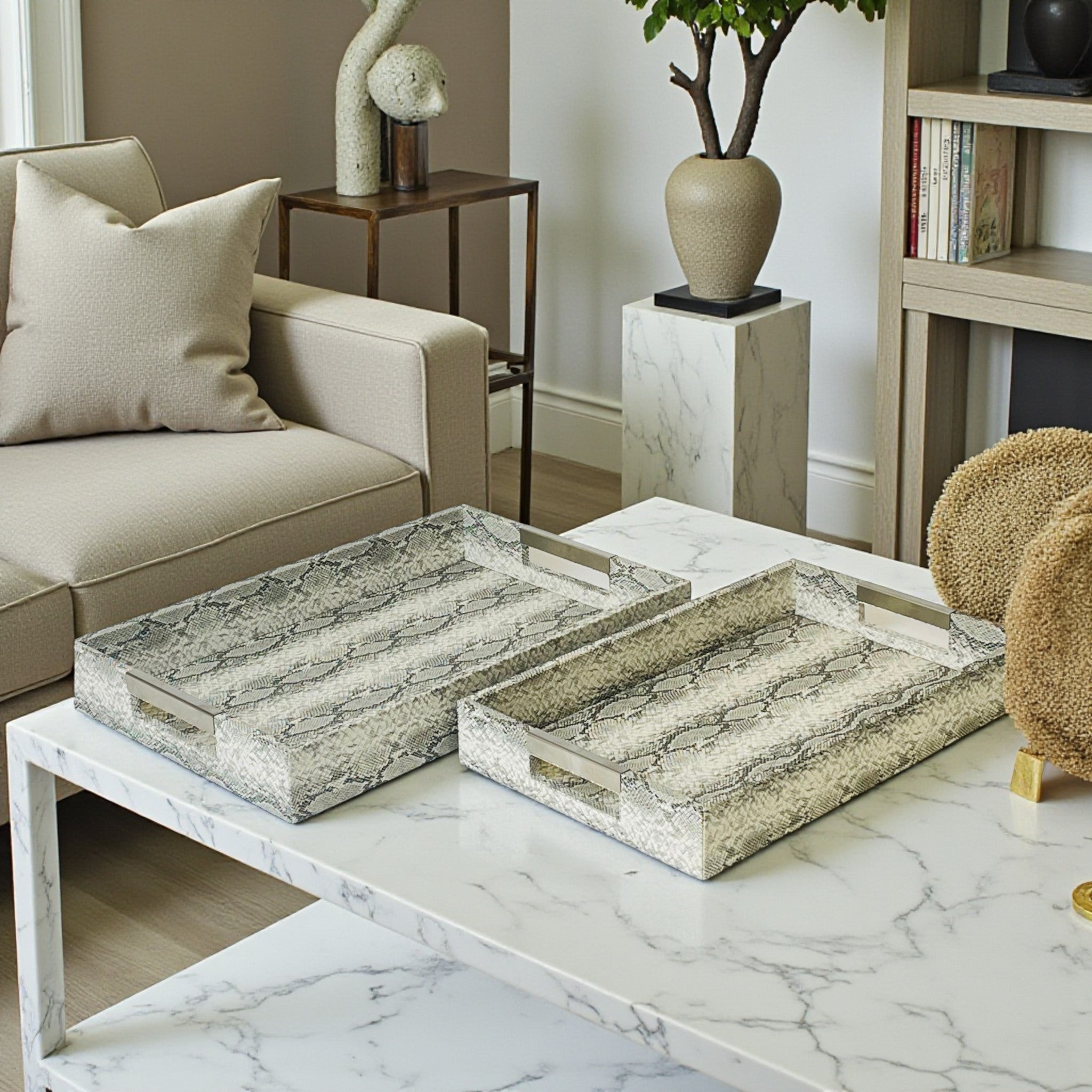 Classic Aura Home Décor 2Pc Tray Set