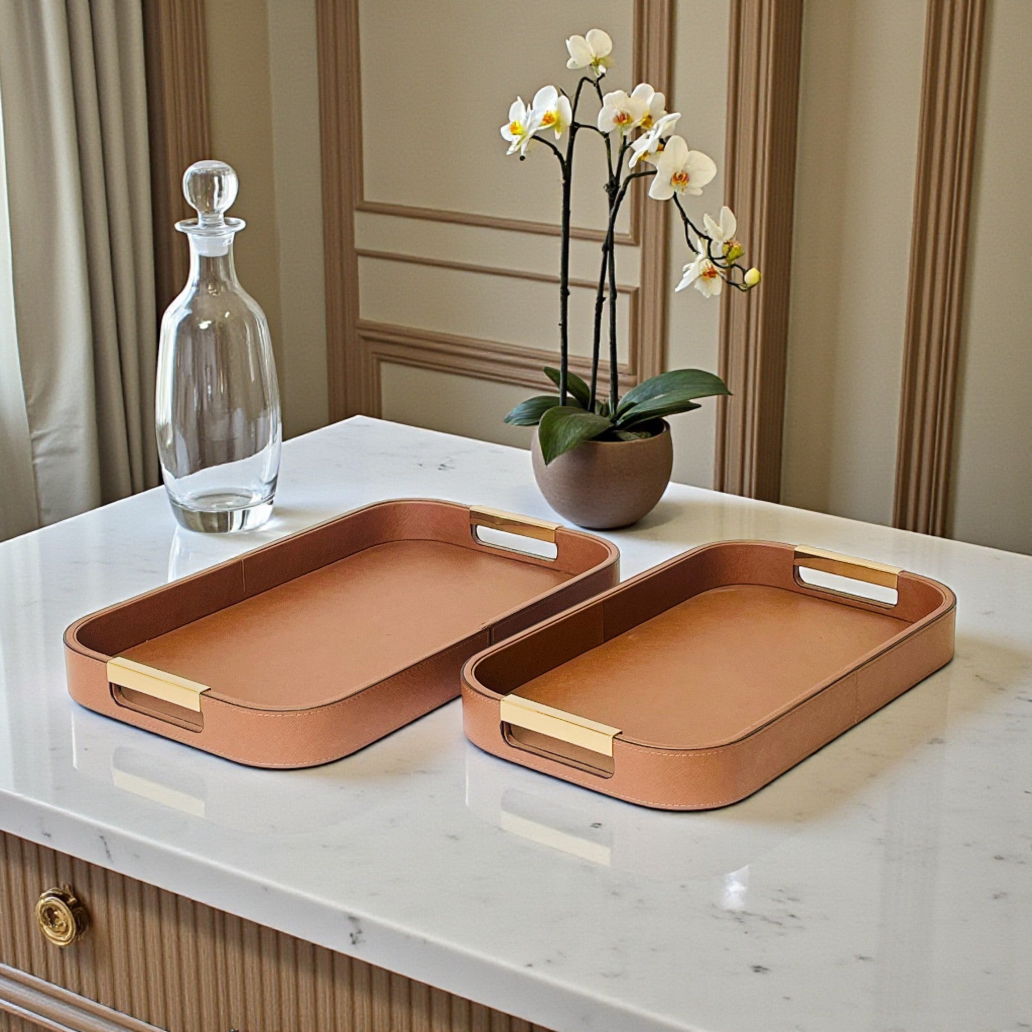 Modern Luxe Serving 2Pc Tray Set