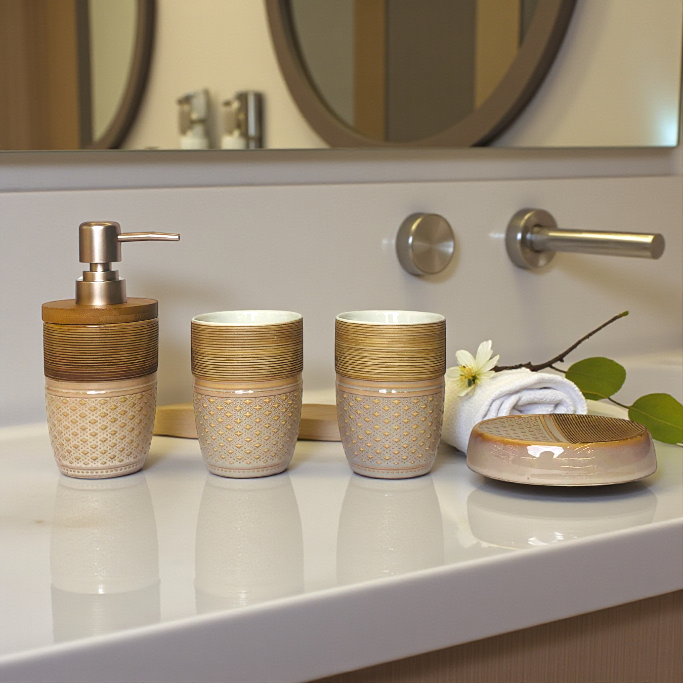 Premium Bathroom Dispenser Set