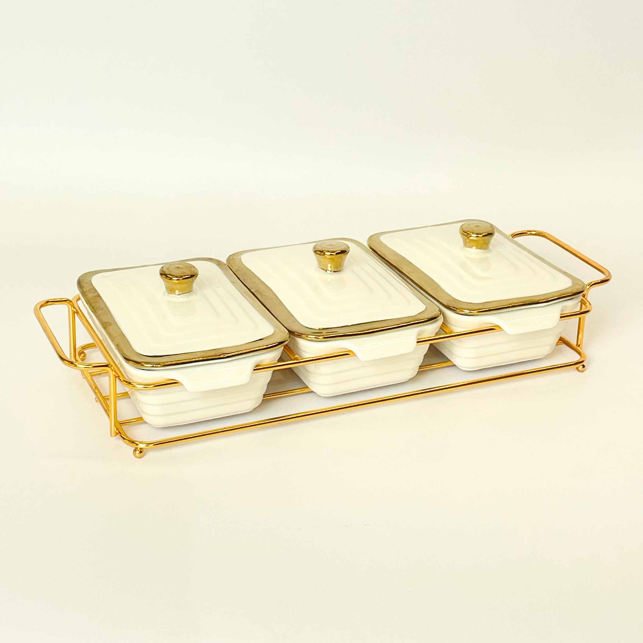 Elegant Ceramic 3Pc Service Set