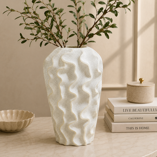 Organic Sculptural Wave Vase