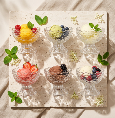 Premium Glass Ice Cream Cup Set of 6