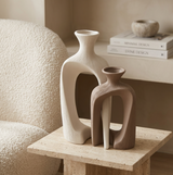 Elegant Abstract Hollow Vase Set of 2