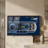 3D Red Bull Racing F1 Wall Display Frame