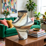 Elegant Solstice Earth & Charcoal Tone Vase