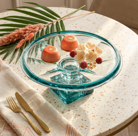 Oceanique Pedestal Glass Centerpiece Bowl