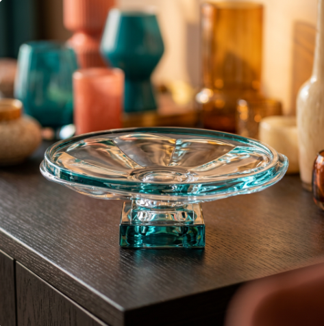 Oceanique Pedestal Glass Centerpiece Bowl