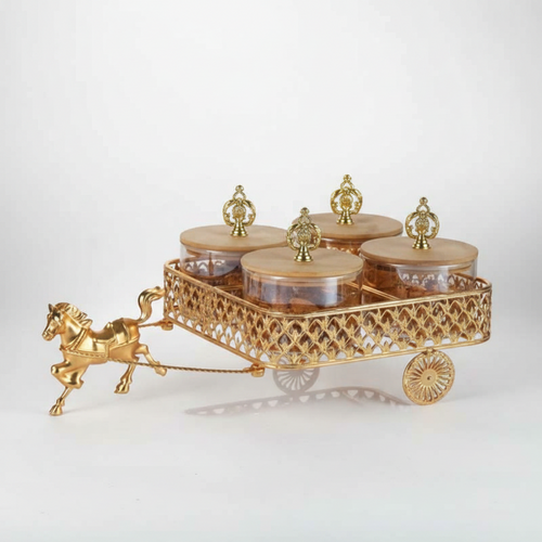Regal Horse Carriage 4-Jar Serving Set