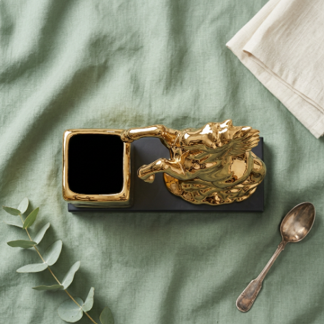 Luxury Gold Rearing Horse & Pen Holder Desk Set