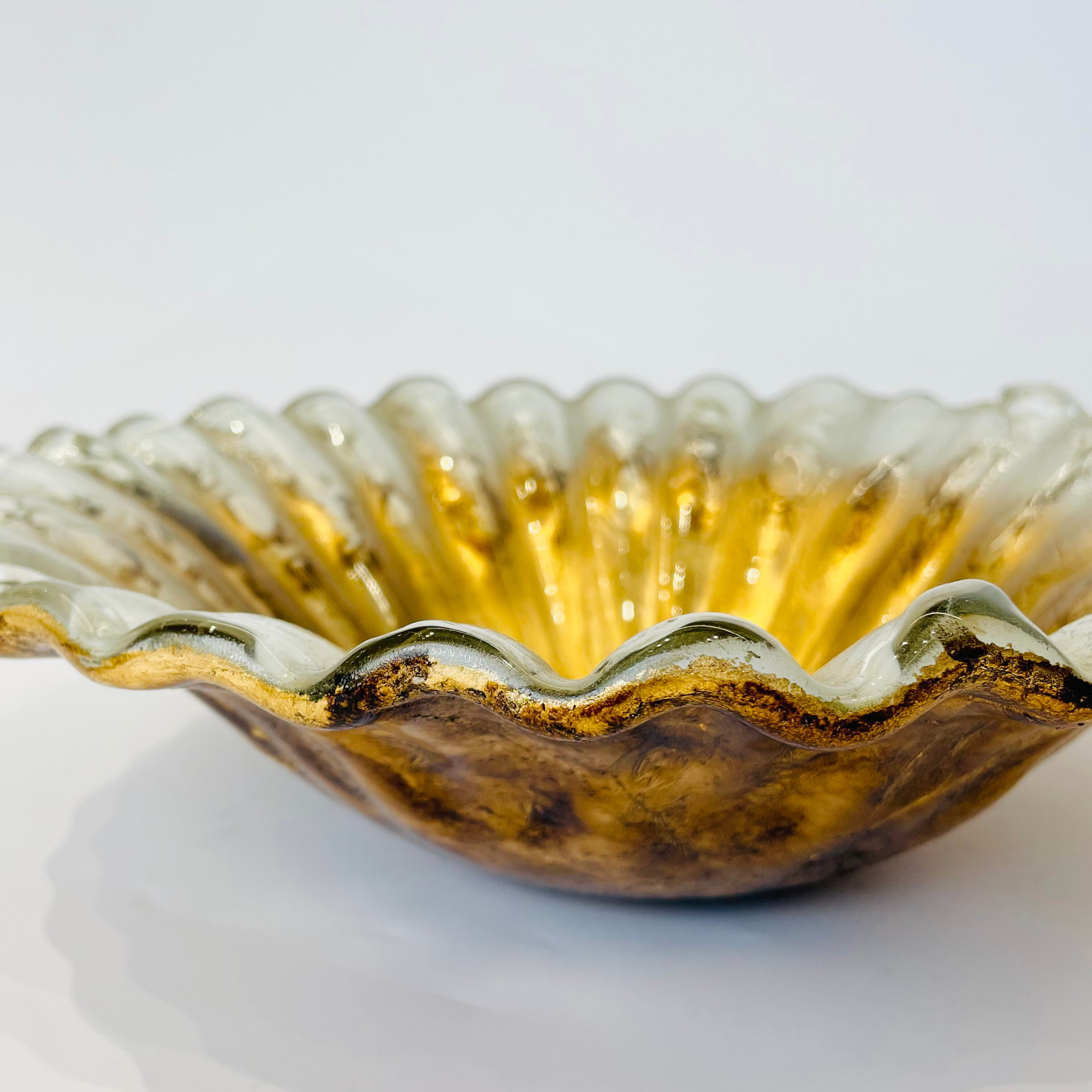 Luxury Gold Glass Bowl  Italy Edition