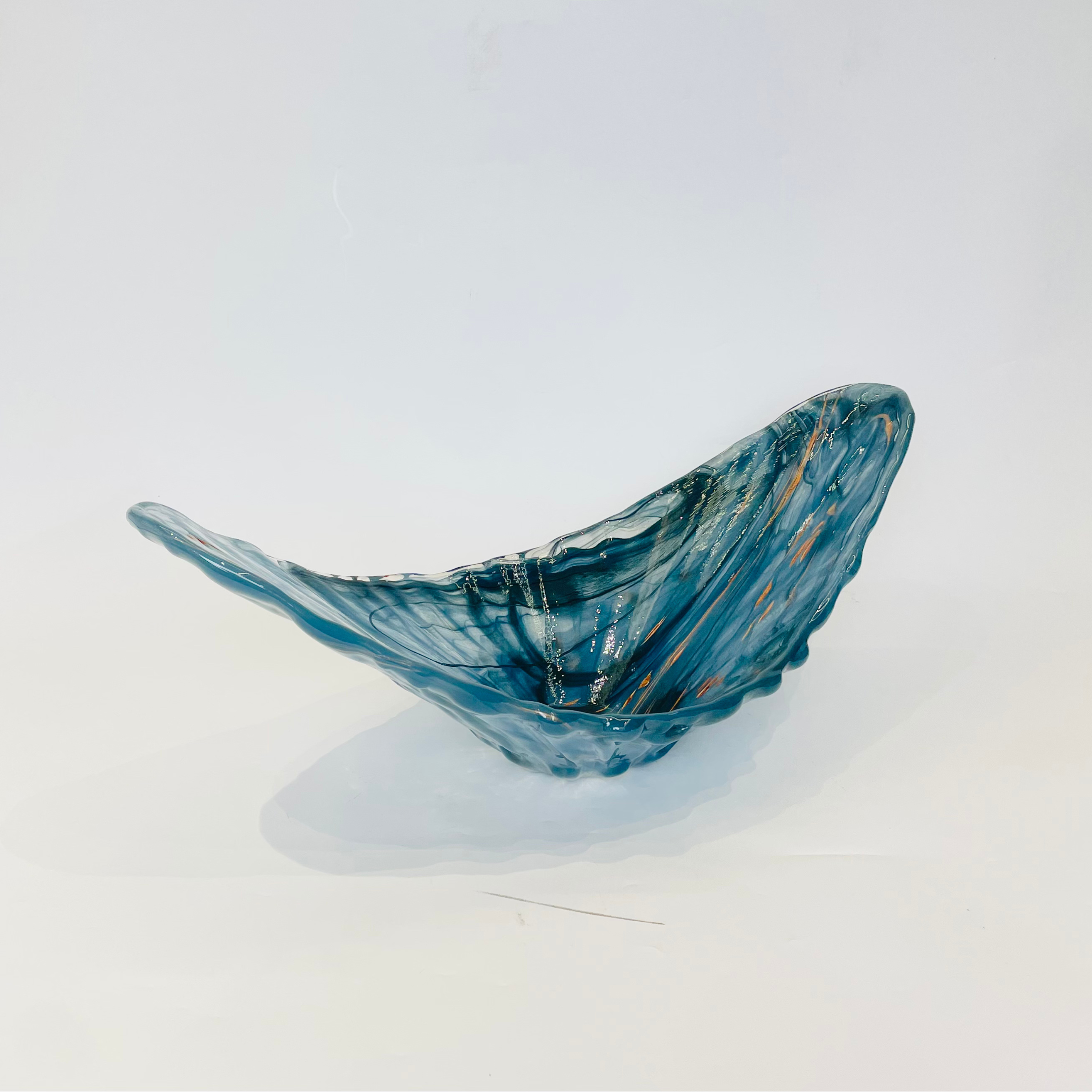 Italian Blue Glass Bowl