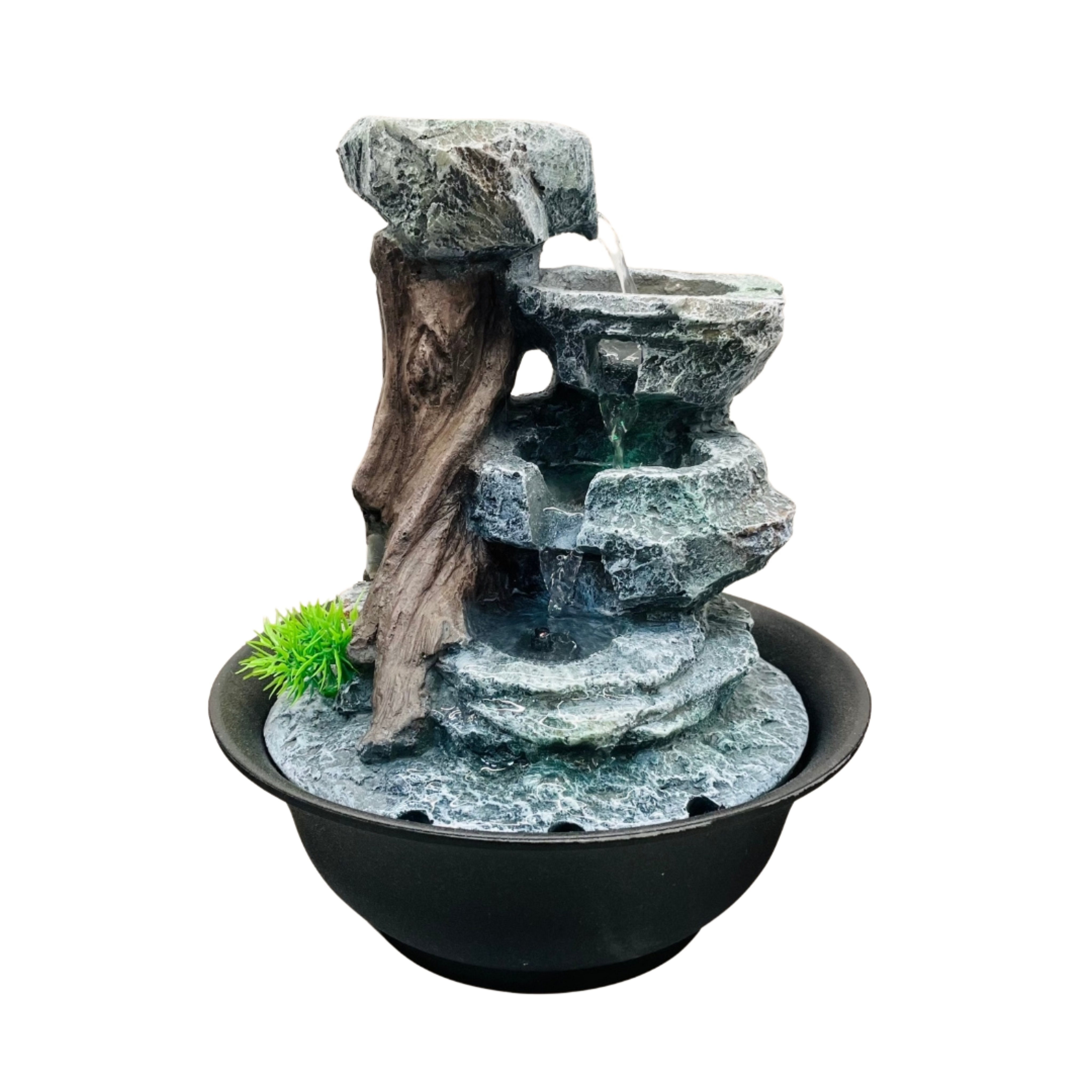 Zen Harmony – Rock & Driftwood Waterfall Fountain