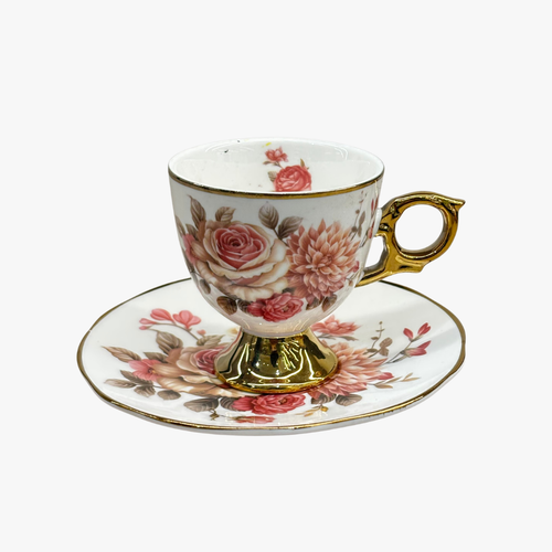 Royal Rose Bouquet Cup & Saucer Set of 6