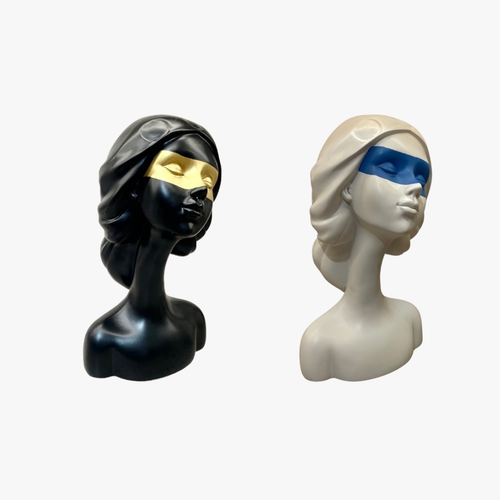 Elegant Blindfold Beauty Sculpture