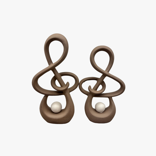 Minimalist Musical Note Ceramic Decor Set of 2