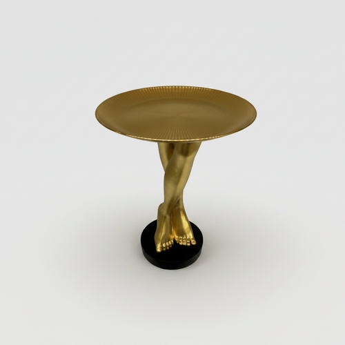 Gold Legs Decorative Tray Sculpture