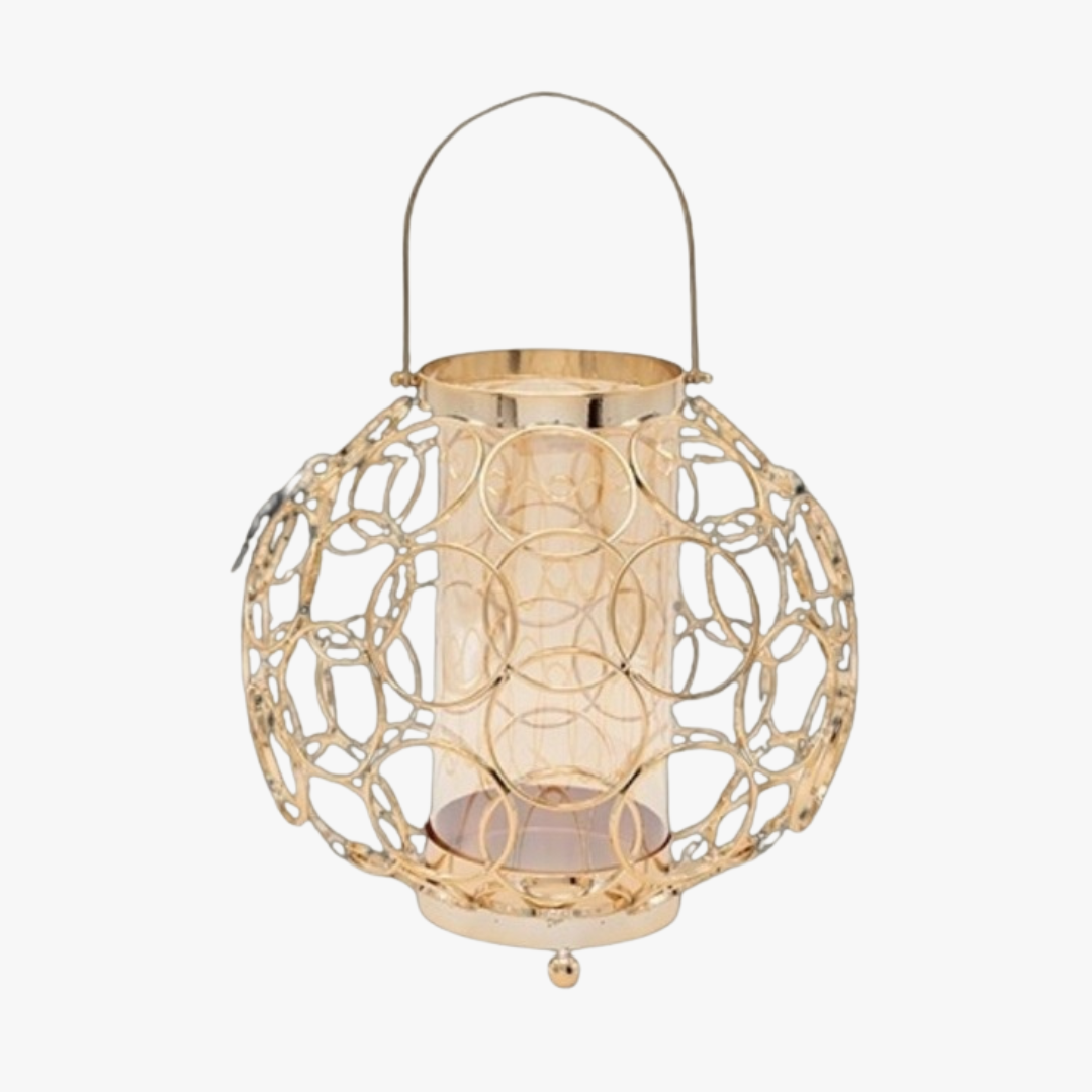 Luxury Gold Wire Cage Lantern