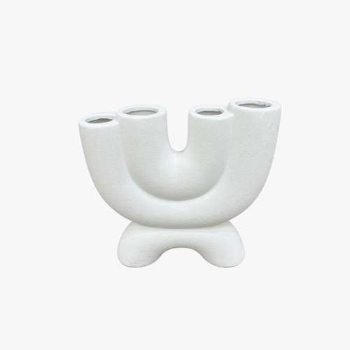 Sculptural U-Shape Centerpiece Vase