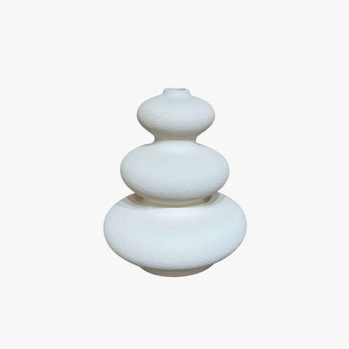 Elegant Zen Pebble Ceramic Vase