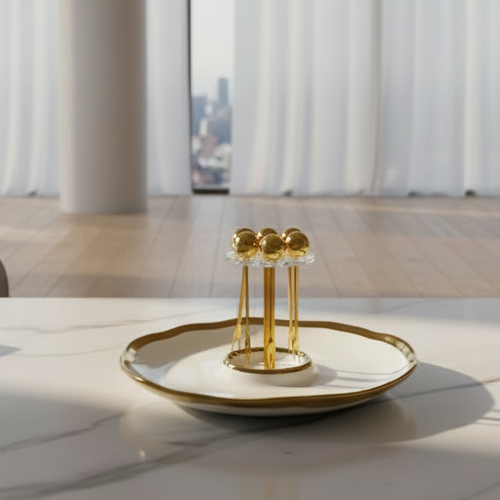 Ethereal Platter with Integrated Fork Carousel