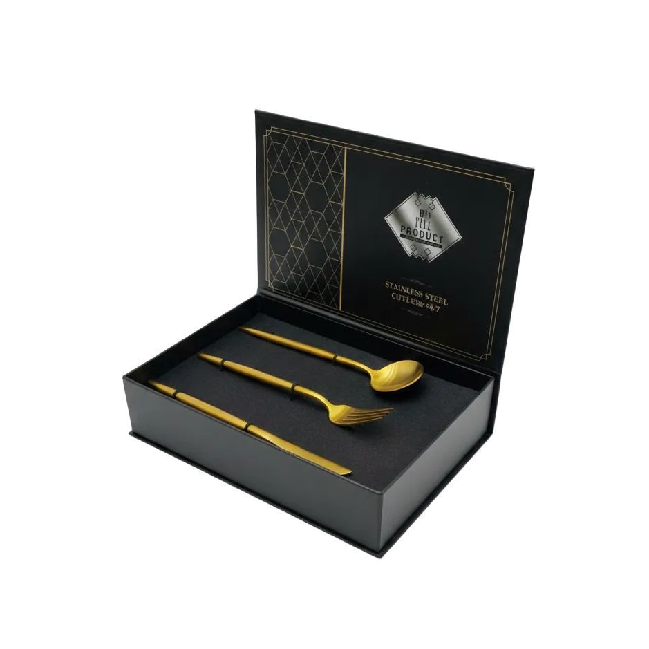 Elegant Gold Finish Cutlery 3 Piece Set