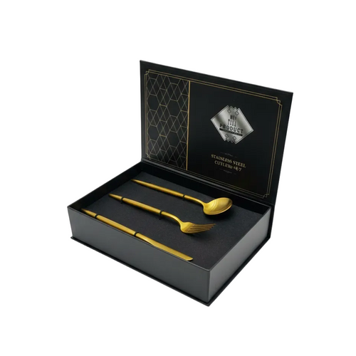 Elegant Gold Finish Cutlery 3 Piece Set