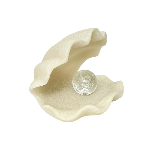 Modern Shell with Crystal Orb Centerpiece