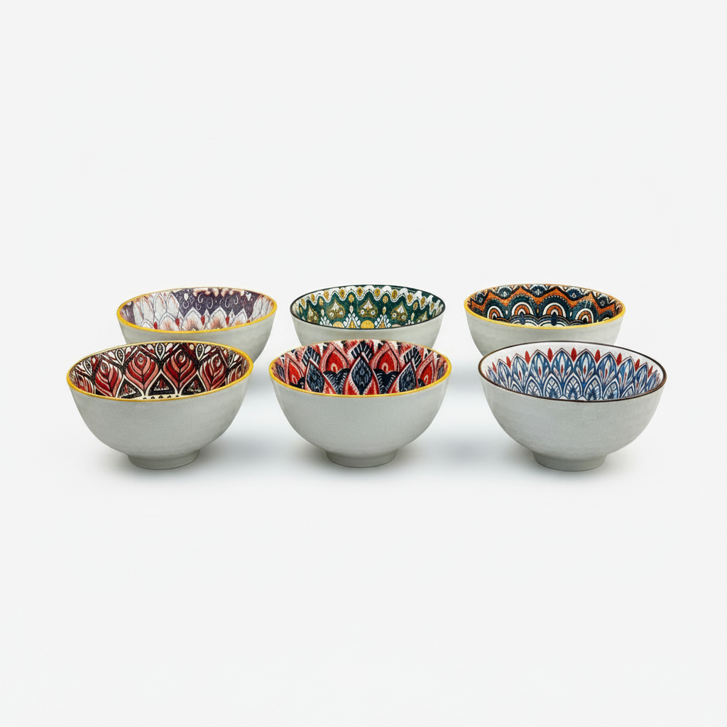 Vibrant Mandala Finish Set of 6 Bowl Set