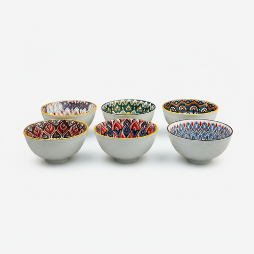 Vibrant Mandala Finish Set of 6 Bowl Set