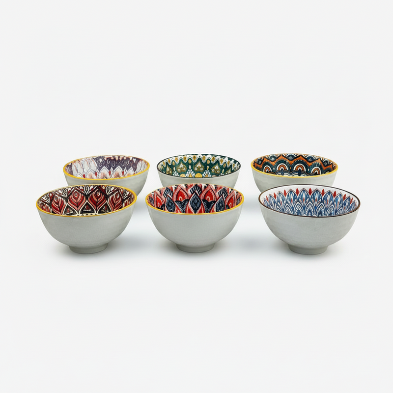 Vibrant Mandala Finish Set of 6 Bowl Set