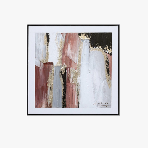 Elegant Rose Quartz Abstract Canvas