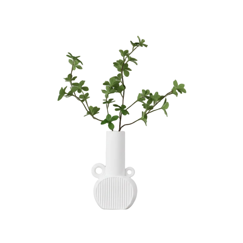 Modern Minimalist White Ceramic Vase