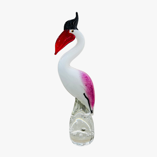 Elegant Style Glass Exotic Bird Figurine