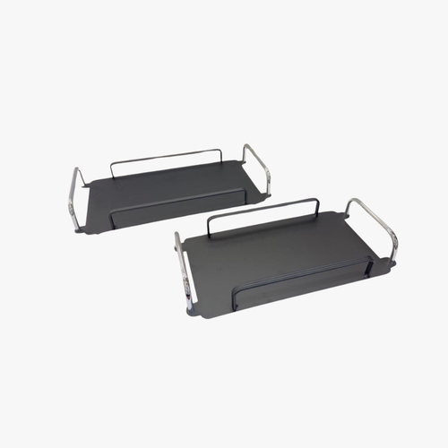 Modern Matte Black Serving Trays Set of 2