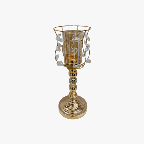 Luxury Gold Crystal Goblet Candle Stand