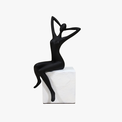 The Daydreamer Abstract Sitting Figure Sculpture