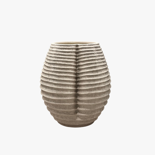 Elegant Textured Flower Vase with Seam Detail