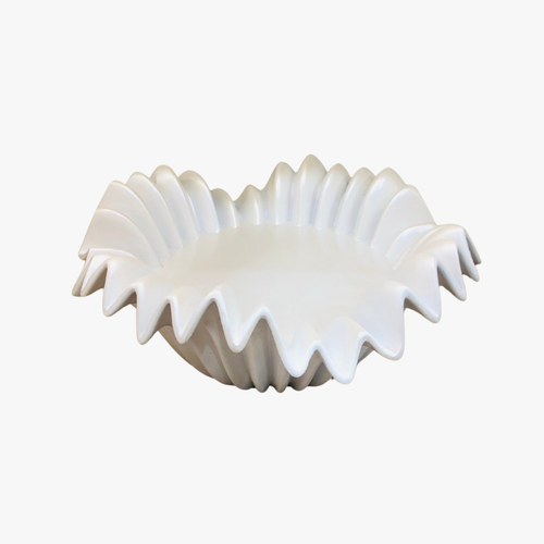 Modern White Pleated Wave Centerpiece
