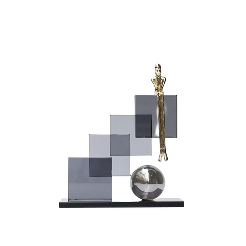 Modern Abstract Glass Sculpture