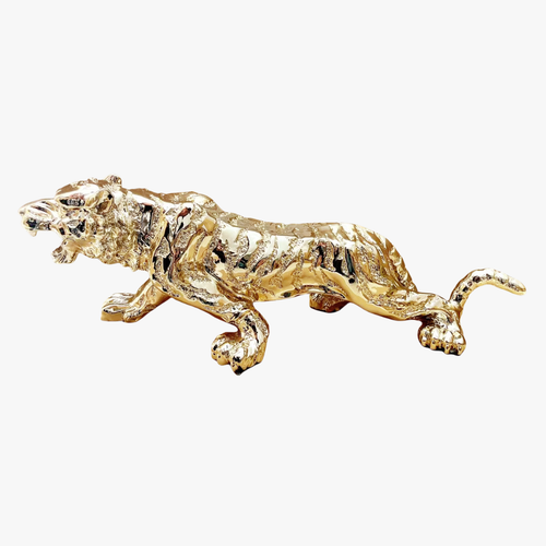 Imperial Roaring Tiger Gold Sculpture