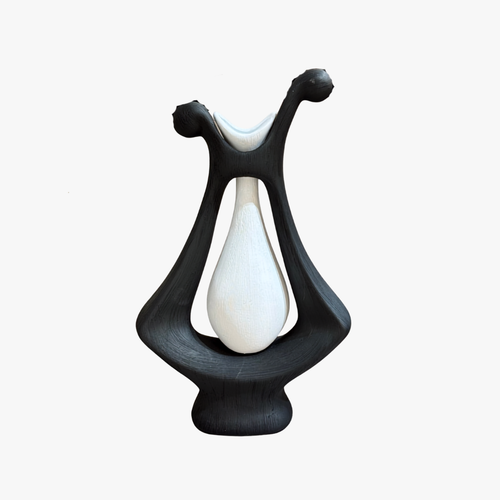 Black & White Abstract Frame Vase