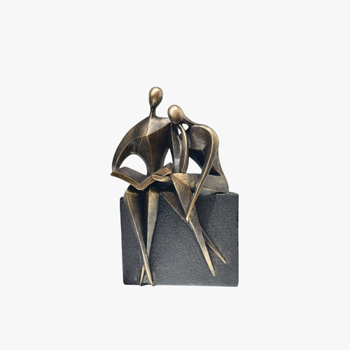 Elegant Shared Stories Couple Resin Statue