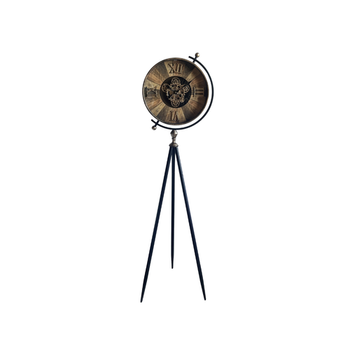 Elegant Industrial Steampunk Tripod Clock