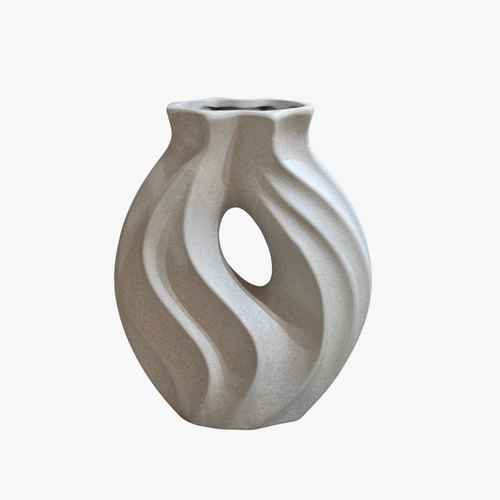 Dune Swirl Cutout Centerpiece Vase