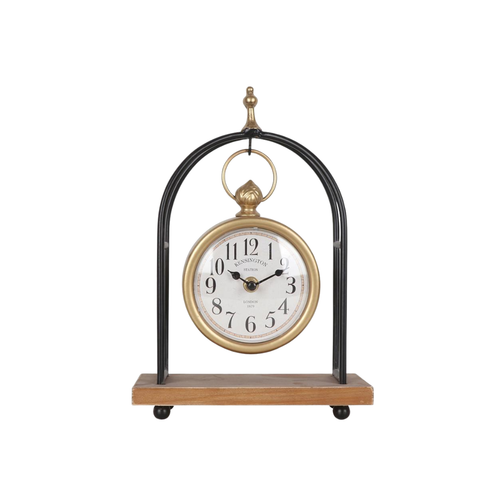 London Vintage Pocket Watch Style Arch Mantle Clock