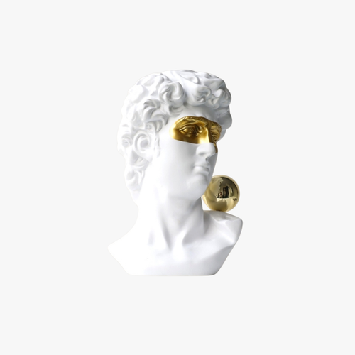 Modern Renaissance David Bust Statue